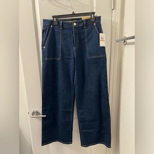 Michael Kors high waisted wide leg stretch jeans, brand new.